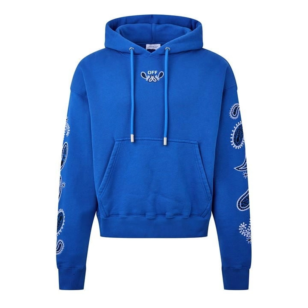 Off White Banadana Over The Head Hoodie - Blue